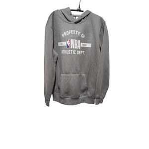 NBA Men's Hoodie Small Gray and White Pullover